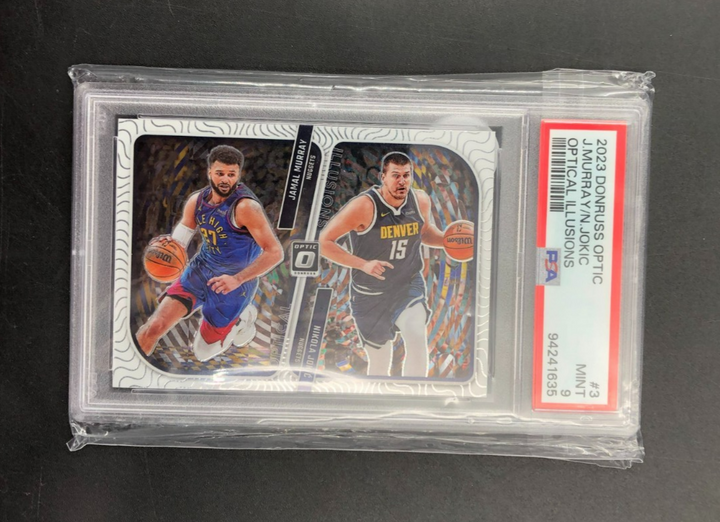 2023 Panini Donruss Optic Optical Illusions J. Murray/N. Jokic No. 3 PSA 9 MINT