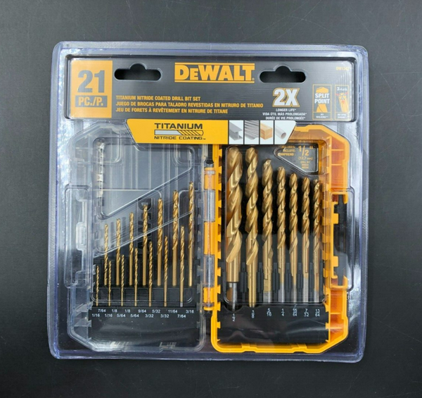 DeWalt (DW1342) 21 pc. Titanium Nitride Coated Drill Bit Set - BRAND NEW~~
