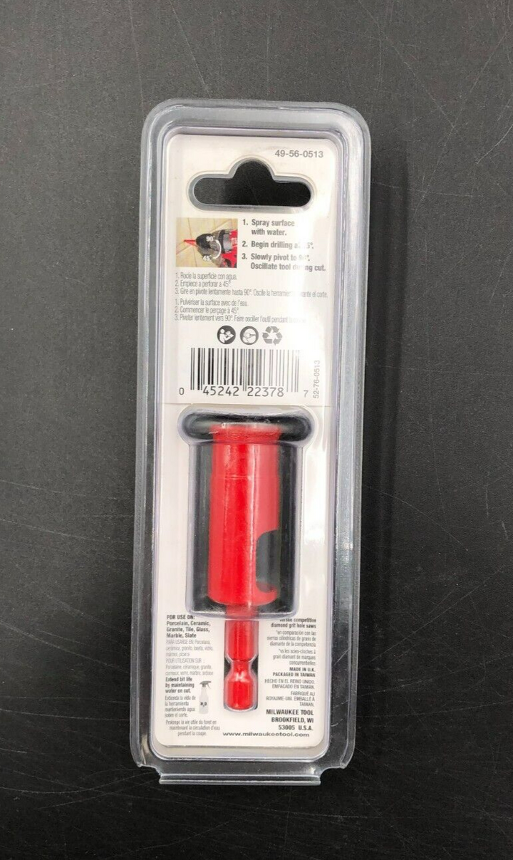 Milwaukee Diamond Plus 5/8"/15mm One-Piece Hole Saw - Red (49-56-0513) - NEW