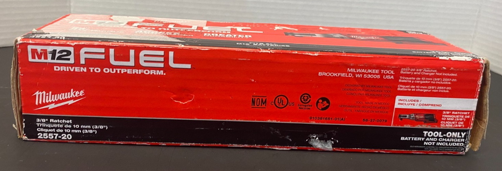 MILWAUKEE M12 FUEL 3/8" RATCHET 2557-20 *OPEN BOX, NEW, SEE PICS*