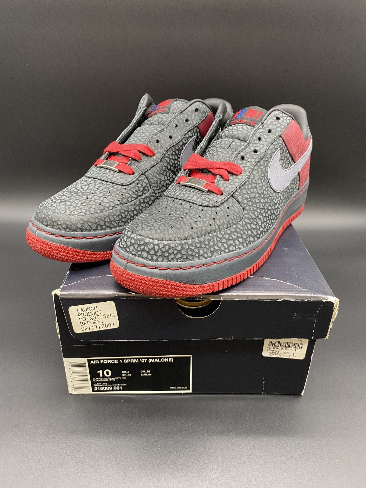 Nike Air Force 1 Supreme 07 Moses Malone Original Six 315089-001 Size 10M