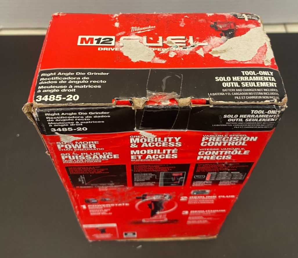 MILWAUKEE M12 FUEL RIGHT ANGLE DIE GRINDER 3485-20 *OPEN BOX, LIKE NEW*