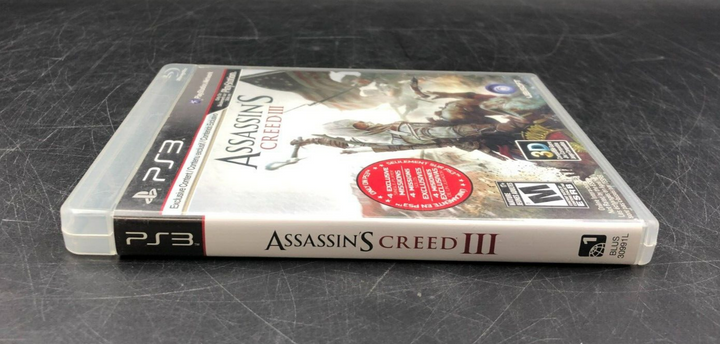 Assassin's Creed III (PlayStation 3, PS3) w/ Manual + Insert
