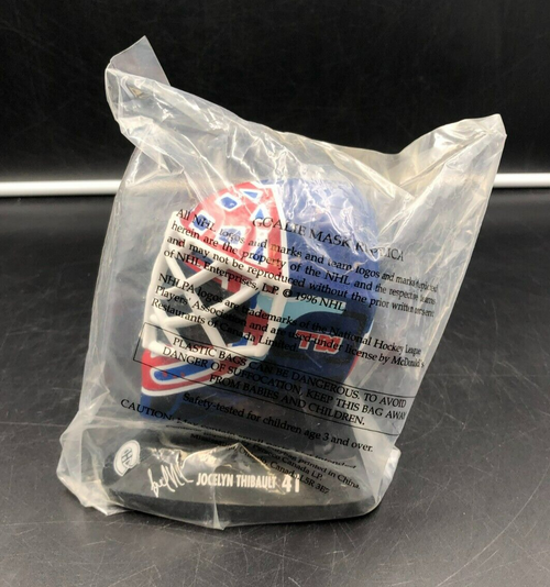 1996 McDonalds NHL Canadiens Jocelyn Thibault Autographed Goalie Mask - NEW