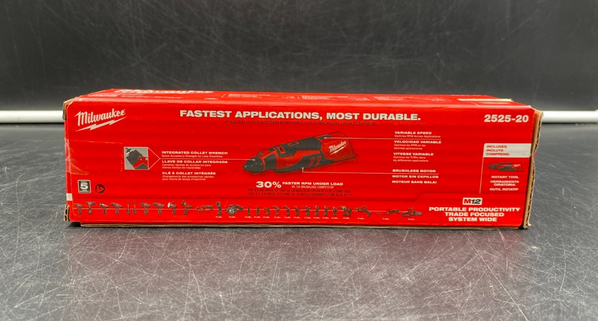 Milwaukee 2525-20 M12 Brushless Rotary Tool (Tool-Only) - NEW