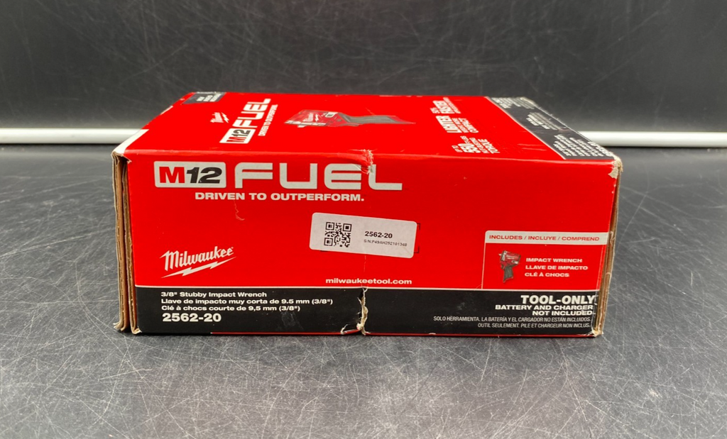 Milwaukee 2562-20 M12 Fuel 3/8" Stubby Impact Wrench (Tool-Only) - NEW