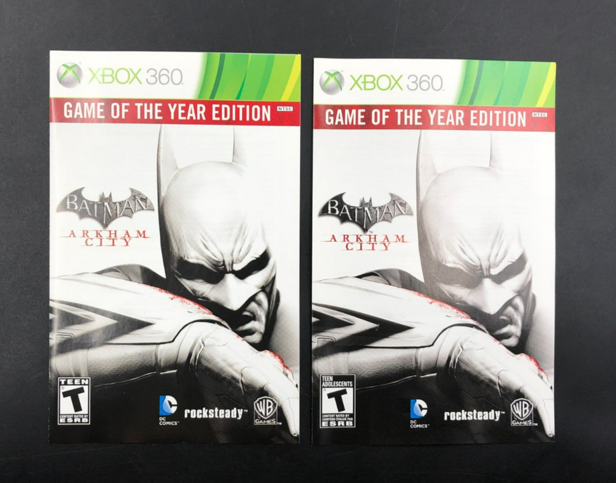 Batman: Arkham City - Game of the Year Edition (Microsoft XBOX 360) w/ Inserts