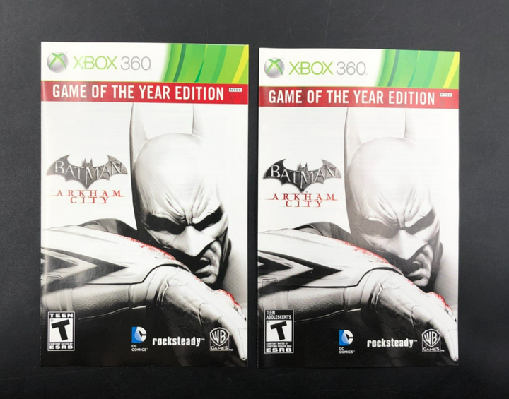 Batman: Arkham City - Game of the Year Edition (Microsoft XBOX 360) w/ Inserts