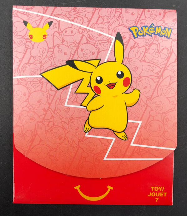 2021 POKEMON 25th Anniversary McDonald Happy Meal Booster Pack Toy 7 *LIKE NEW*