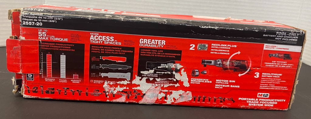 MILWAUKEE M12 FUEL 3/8" RATCHET 2557-20 *OPEN BOX, NEW, SEE PICS*