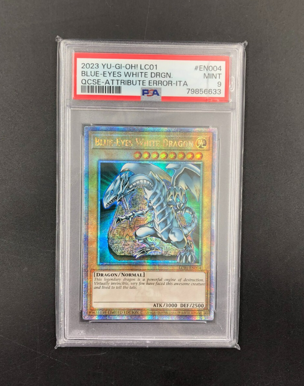 2023 Yu-Gi-Oh! QCSE Attribute Error Blue-Eyes White Dragon Holo EN004 PSA 9 MINT