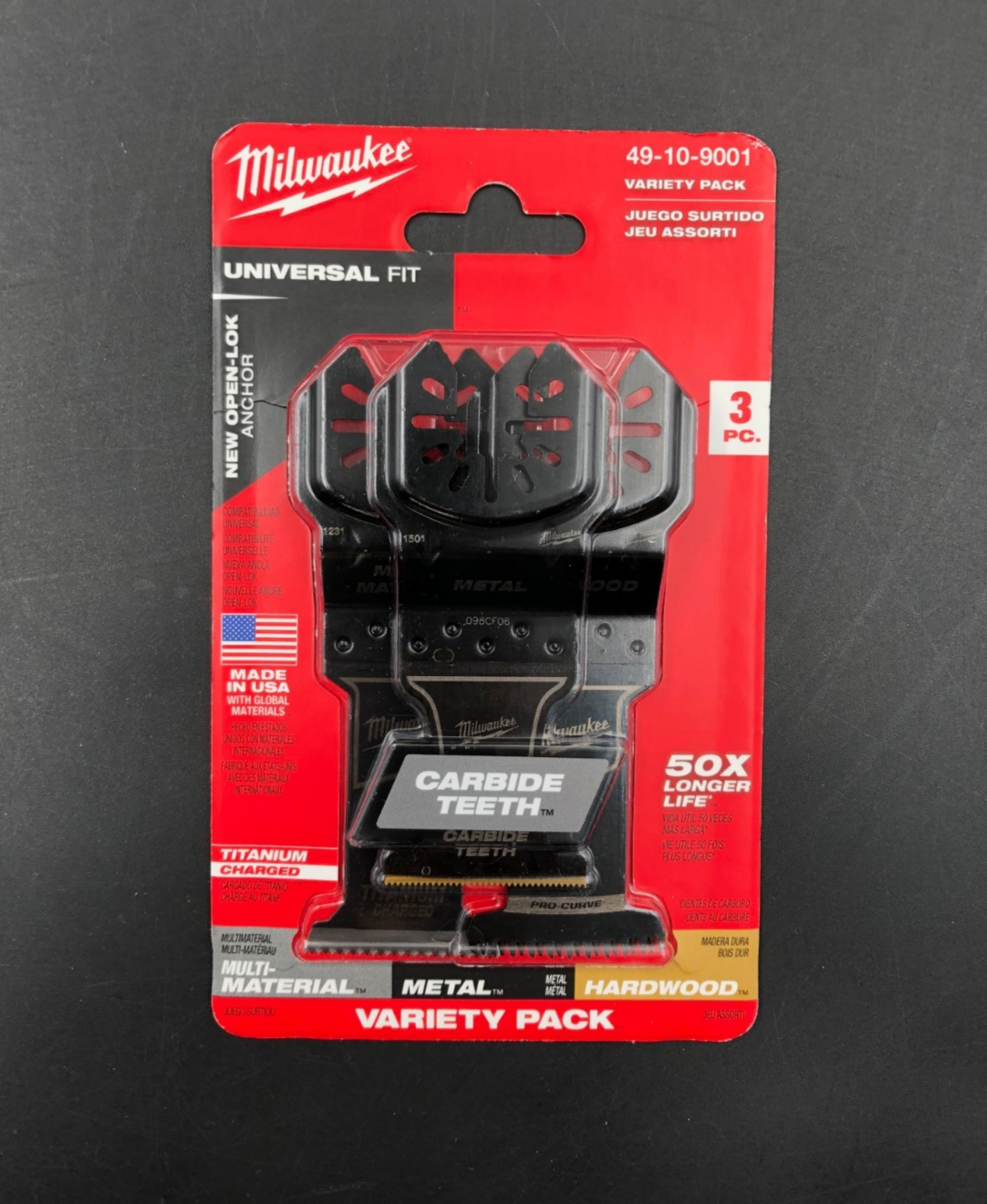 Milwaukee 49-10-9001 Open-Lok Anchor Universal Fit 3 PC. Variety Pack - NEW