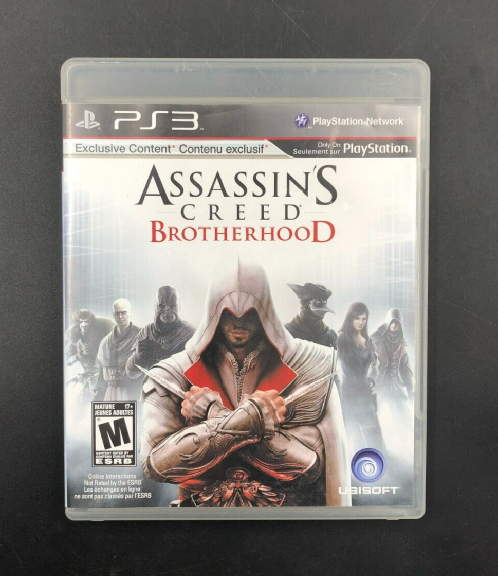 Assassin's Creed: Brotherhood (PlayStation 3, PS3) w/ EN/FR Manuals