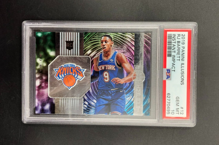 2019 Panini Illusions Instant Impact RJ Barrett Rookie Card No. 12 PSA 10 GEM MT