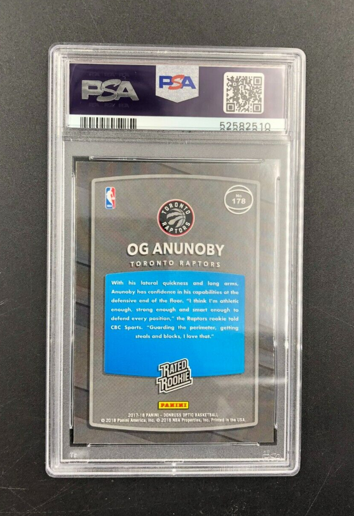 2017-18 Panini Donruss Optic Rated Rookie OG Anunoby #178 PSA 10 GEM MINT