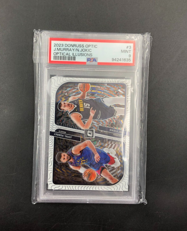 2023 Panini Donruss Optic Optical Illusions J. Murray/N. Jokic No. 3 PSA 9 MINT