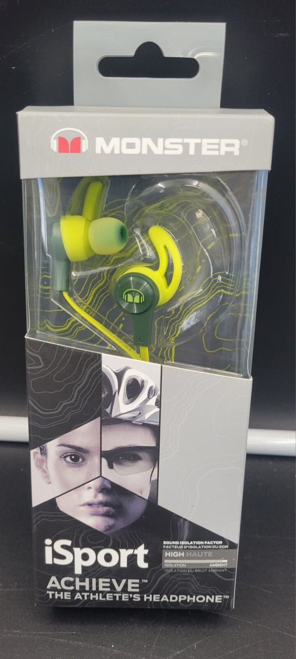 MONSTER iSport Achieve: The Athlete's Headphone *BRAND NEW, SEALED*