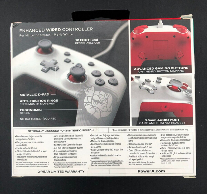 Nintendo Switch Enhanced Wired Controller - Super Mario - NEW