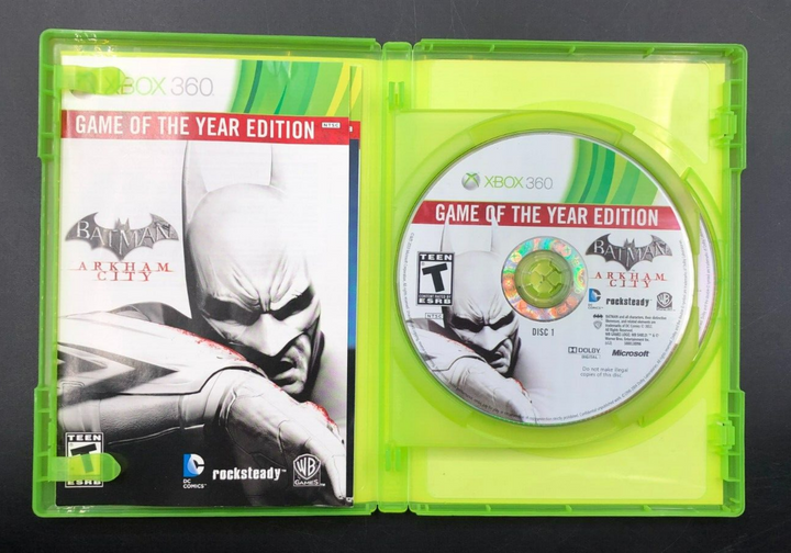 Batman: Arkham City - Game of the Year Edition (XBOX 360) w/ Manual
