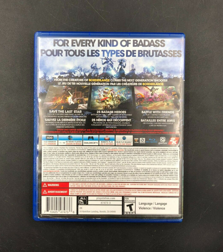 Battleborn (Sony PlayStation 4, PS4) in Case w/ Insert