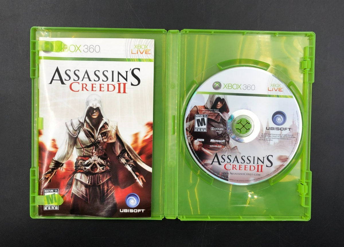 Assassin's Creed II (Microsoft XBOX 360) w/ Manual - No Cover