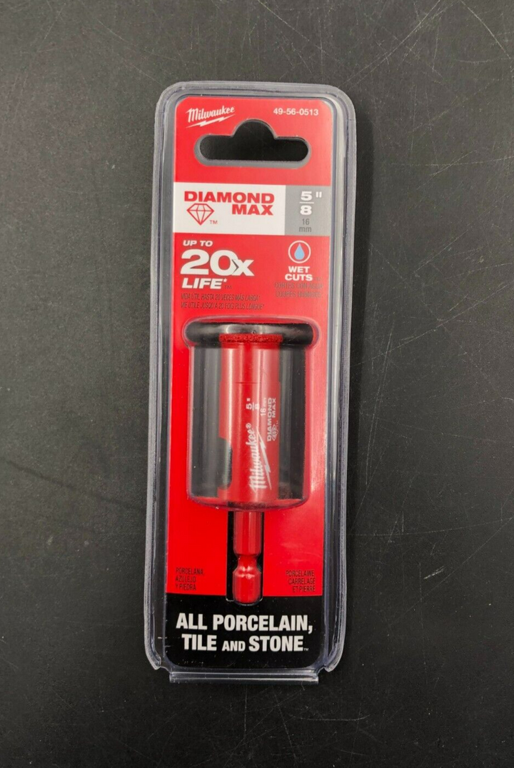 Milwaukee 49-56-0513 5/8" Diamond MAX Hole Saw Drill Bit - NEW~~