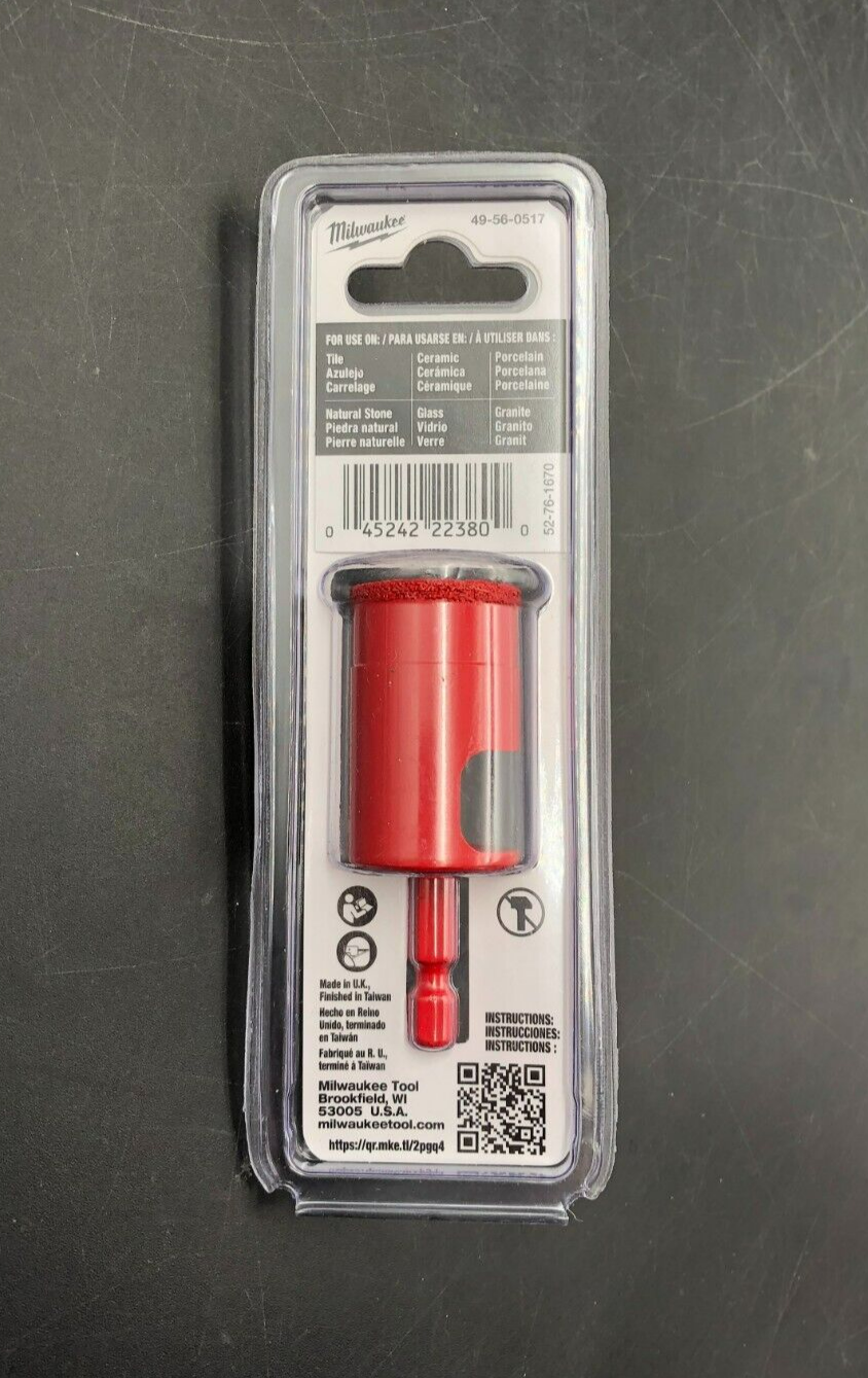 Milwaukee 49-56-0517 1" Diamond Plus Hole Saw Drill Bit - NEW~~