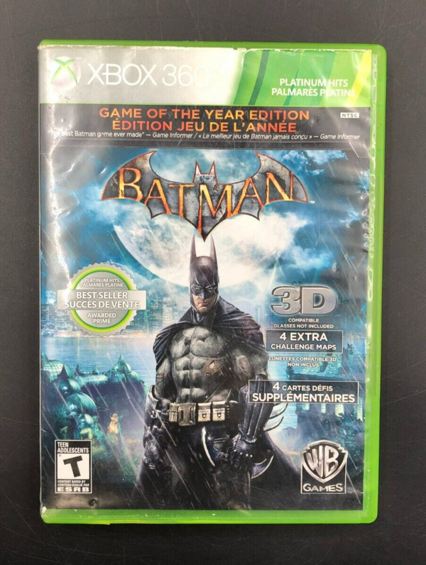 Batman: Arkham Asylum - Game of the Year Edition (XBOX 360) w/ Manual