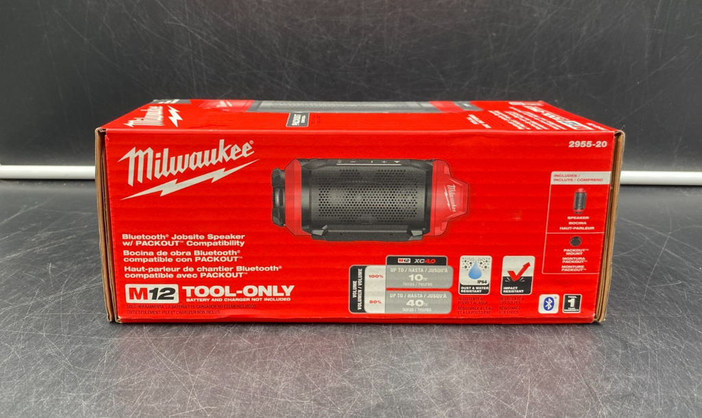 Milwaukee 2955-20 M12 Bluetooth Jobsite Speaker w/ Packout Compatibility - NEW