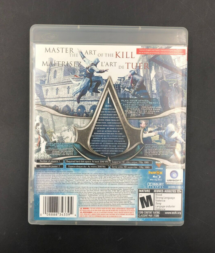 Assassin's Creed - Greatest Hits (PlayStation 3, PS3) w/ EN/FR Manuals