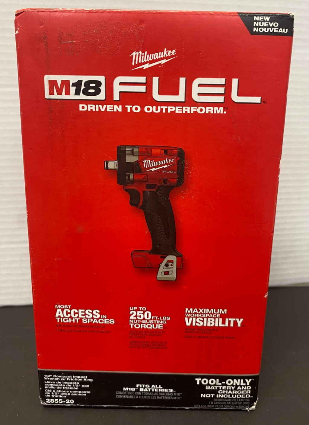 MILWAUKEE M18 FUEL 1/2" Compact IMPACT WRENCH w/Friction Ring 2855-20 *OPEN BOX*