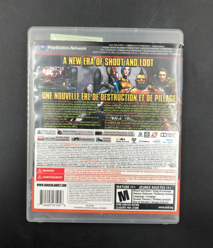 Borderlands 2 (PlayStation 3, PS3) w/ Manual
