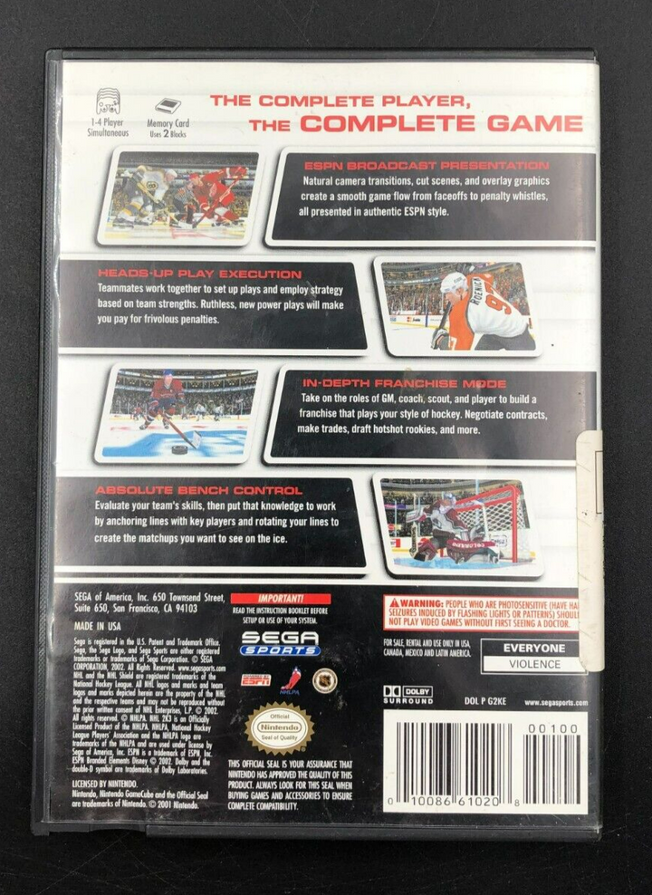 NHL 2K3 Nintendo GameCube