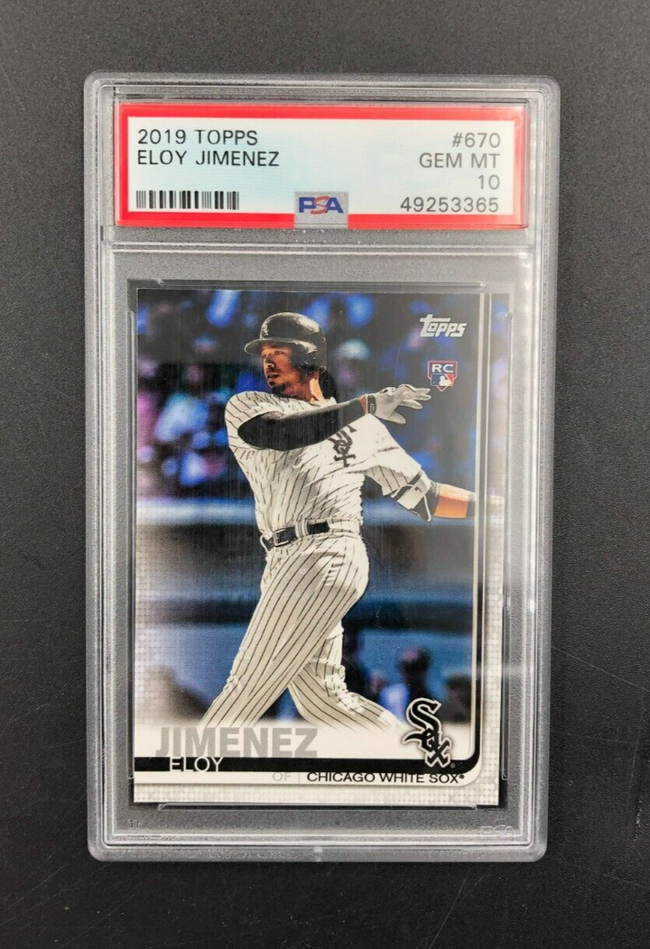 2019 Topps Series 2 No. 670 Eloy Jimenez RC Rookie Card PSA 10 GEM MINT