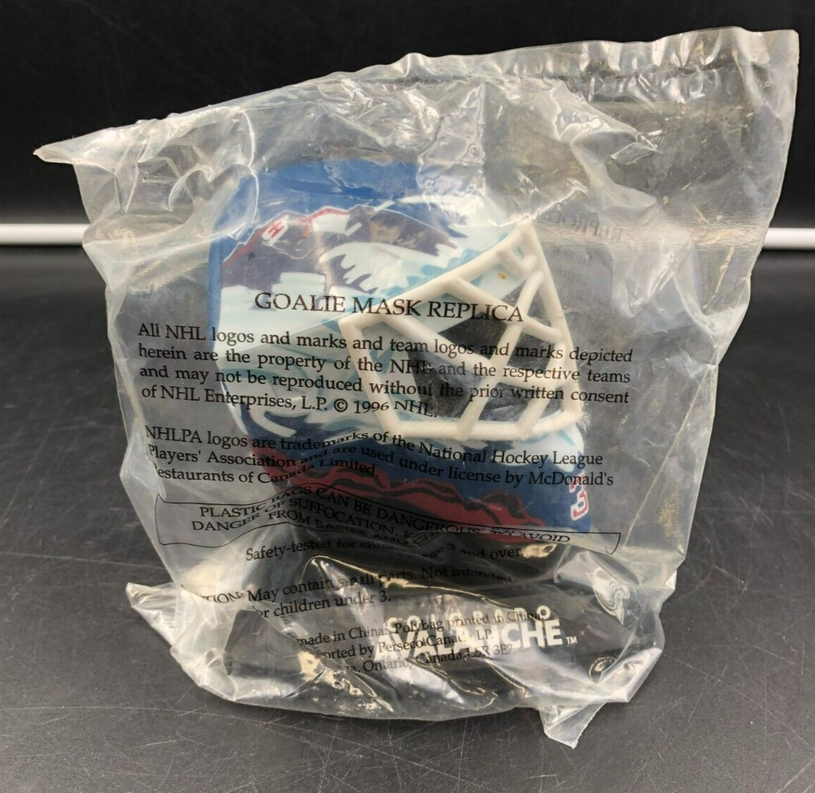 1996 McDonalds NHL Colorado Avalanche Patrick Roy Autographed Goalie Mask - NEW