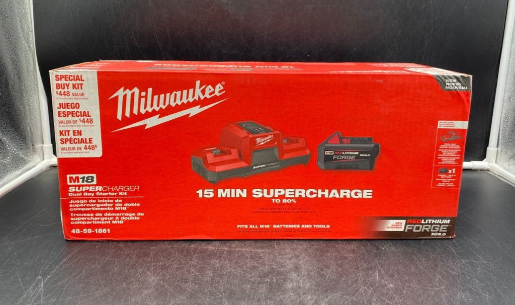 Milwaukee 48-59-1861 M18 Super Charger Dual Bay Starter Kit - NEW