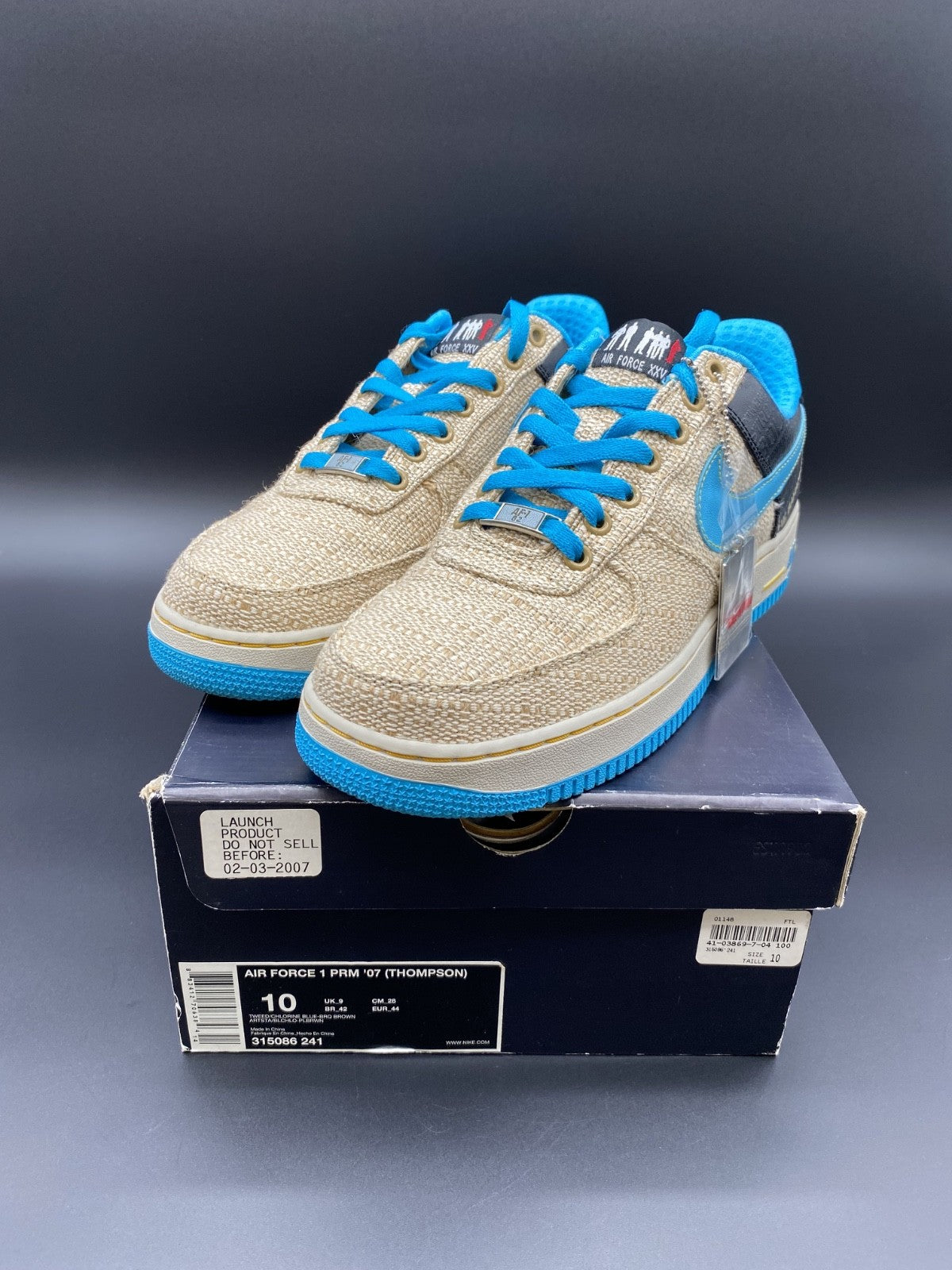 Nike Air Force 1 PRM '07 (THOMPSON) Size 10M Low 315086-241 AF