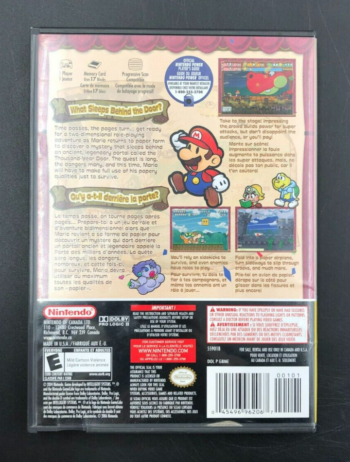 Paper Mario: The Thousand-Year Door (Nintendo GameCube) w/ Manual