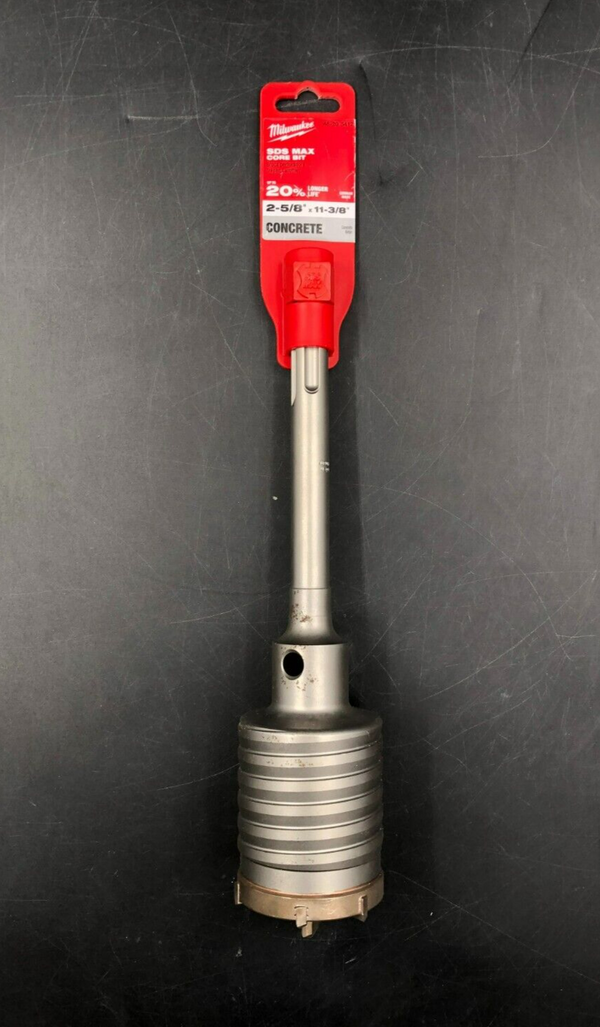 Milwaukee 48-20-5412 2-5-8" x 11-3/8" SDS Max Core Bit for Concrete - NEW