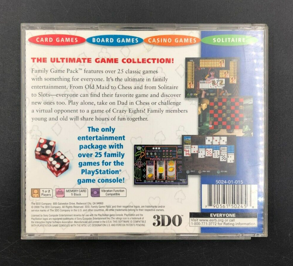 Family Game Pack Sony PlayStation 1