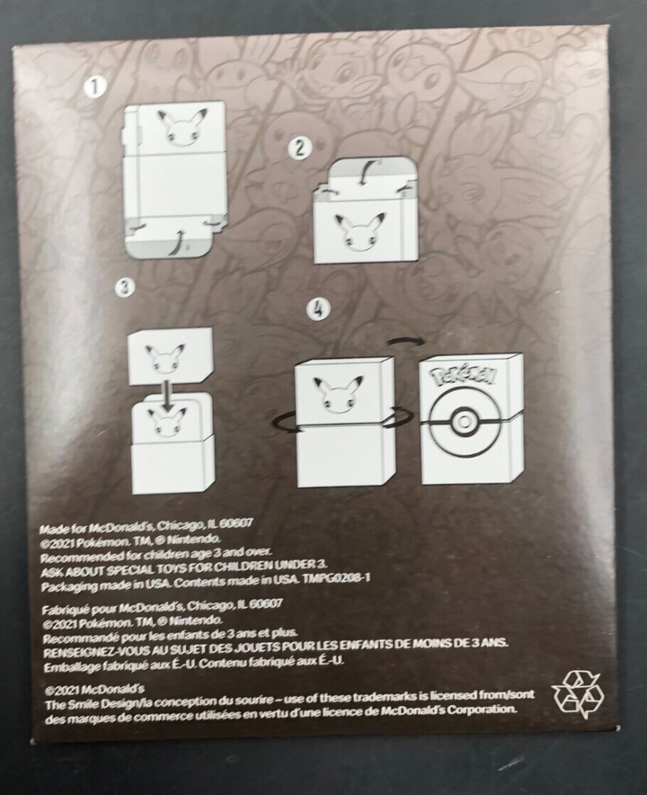 2021 POKEMON 25th Anniversary McDonald’s Happy Meal Booster Pack Toy 3 *NEW*