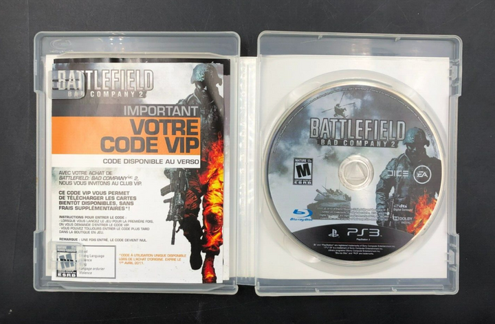 Battlefield: Bad Company 2 - Limited Edition (PlayStation 3, PS3) w/ Manual +VIP