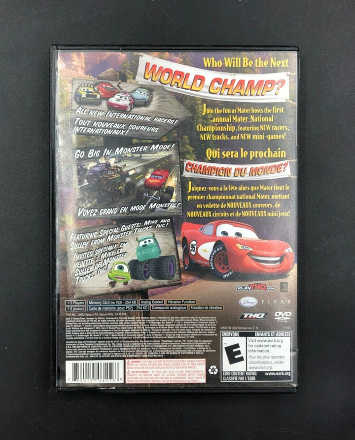 Cars: Mater-National Championship (Sony PlayStation 2, PS2) in Blockbuster Case