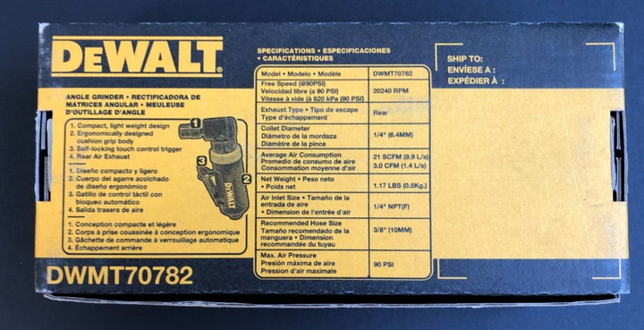 Dewalt Angle Die Grinder DWMT70782 Brand New Sealed