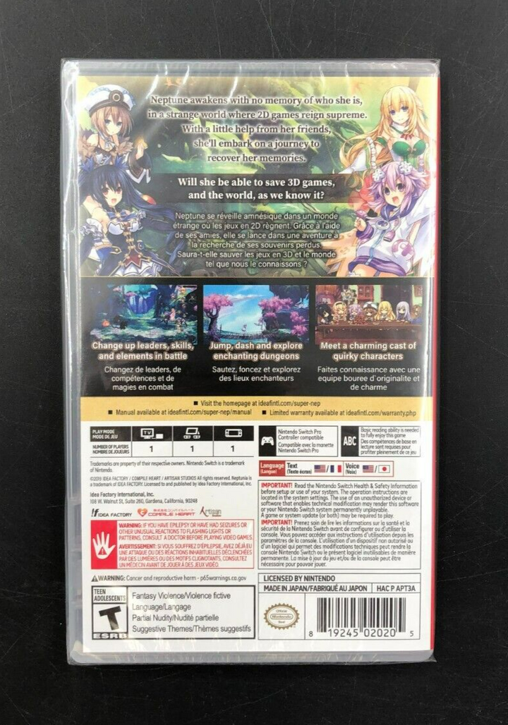 Super Neptunia RPG (Nintendo Switch) - NEW SEALED