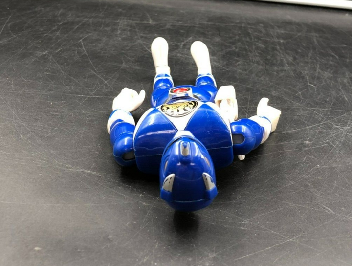 1993 Bandai Mighty Morphin Power Rangers - 8" Blue Ranger Action Figure w/ Gun