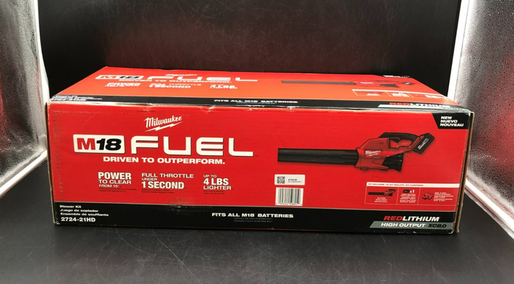 Milwaukee 2724-21HD M18 Fuel RedLithium Blower Kit w/ Battery & Charger - NEW