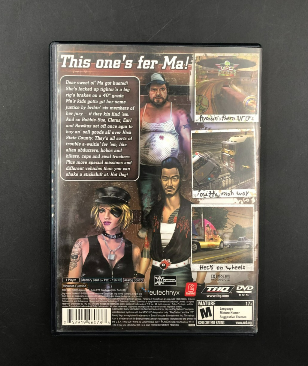 Big Mutha Truckers 2 (PlayStation 2, PS2) w/ Manual