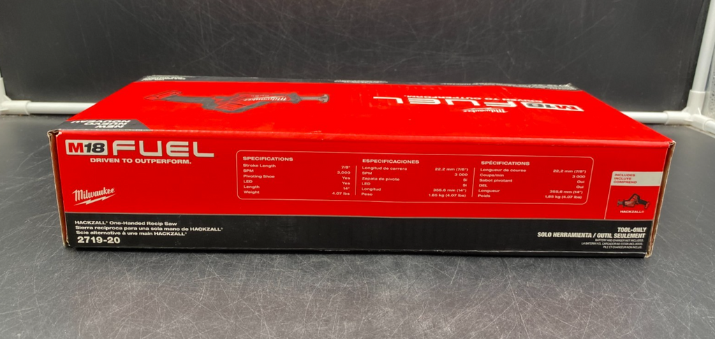Milwaukee 2719-20 M18 Fuel Hackzall One-Handed Reciprocating Saw (Tool-Only) NEW