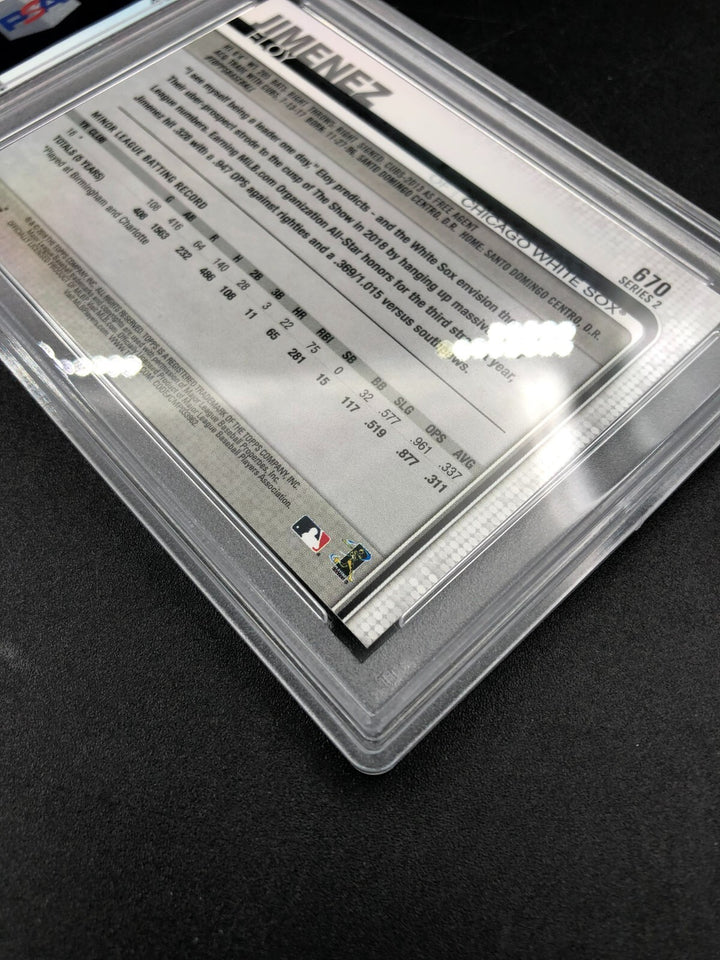 2019 Topps Series 2 No. 670 Eloy Jimenez RC Rookie Card PSA 10 GEM MINT